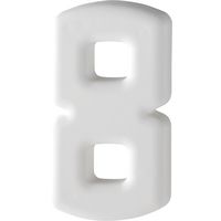 Hausnummer Kunststoff weiß 8