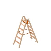 Holz-Stufen-Stehleiter 2x6