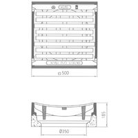 Beton-Guß-Aufs. 500x500 Kl.C RF