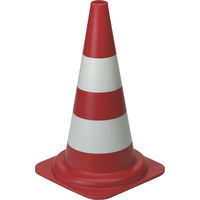 Verkehrsleitkegel rot/weiß Kunstst.50 cm