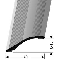 Ausgleichsprofil PF 247SK edelstah 100cm Universal selbstklebend Aluminum elox.
