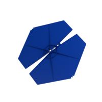 Klemmscheiben blau, Iso-Clip aus PP für 3-5 mm