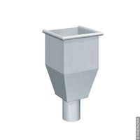 Wasserfangkasten quad. 100mm walzblank