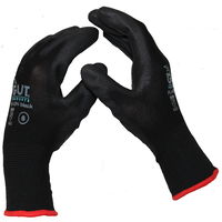 Handschuh Nylon GUT Pu-On black 11