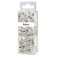 Pailletten-/Rocailles Mix silber