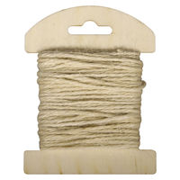 Jutekordel auf Holzkarte elfenbein