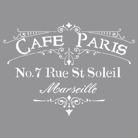 Schablone Café Paris 30,5x30,5cm