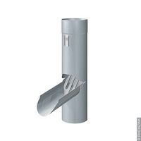 Regenrohrklappe 76x390mm walzblank