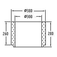 Beton-Schaft Teil 26 kurz o.Tragnocken 280mm, DIN 1236