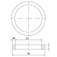Auflagering DN 625 6cm DIN 4034 Teil 2