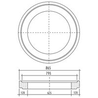 Ausgleichsring verschiebes.DN 625 6cm DIN 4034 Teil 1