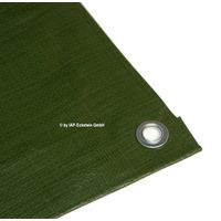 Gewebeplane Standard-Profi 8x10m grün Ösen alle 1m Rand+Kordelverstärk./FM