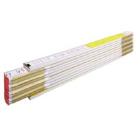 Meterstab Holz gelb-weiß 200 cm