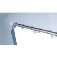 Stange Endstück Weiss 6 cm (25mm) (2 Stück)