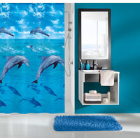 Duschvorh. Dolphin Multicolor 180x200 cm