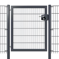 Tor DS B1000xH1000mm verz/anthr 1-flg. mit Pfosten 60x60mm u. Zubehör