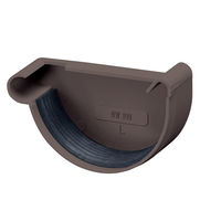 Rinnen-Endstück 86113 li.NW 100 dunkelbr zum Klemmen