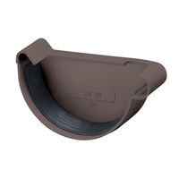 Rinnen-Endstück 86114 re.NW 100 dunkelbr zum Klemmen