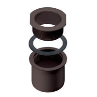 Kastenrinnen-Schraubstutzen 86532 DN 50 dunkelbraun