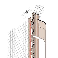 Anputzdichtleiste 37809 9mm 2,6m weiß mit Schattenfuge und Gewebe
