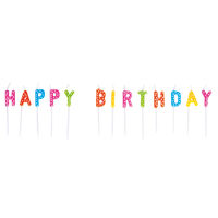 Kerzensticks HAPPY BIRTHDAY bunt 1,5x7,7cm
