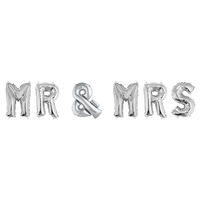 Folienballons MR&MRS silber 40cm 6St.