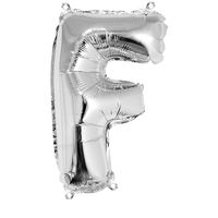 Folienballon silber Buchstabe F 40cm