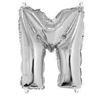 Folienballon silber Buchstabe M 40cm