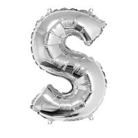 Folienballon silber Buchstabe S 40cm