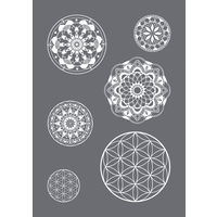 Schablone Mandala A4 1 Schablone+1 Rakel