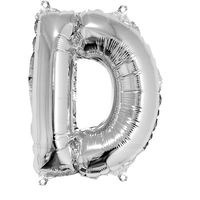Folienballon silber Buchstabe D 40cm