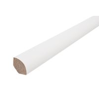 Viertelstab 14x14mm, 2,4m weiß foliert MDF streichbar