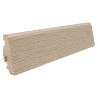 Stecksockelleiste 19x58mm 2,2m Eiche sandgrau strukturiert furniert geölt