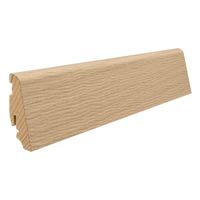 Stecksockelleiste 19x58mm 2,2m Eiche lichtweiß struriert furn.versiegelt matt