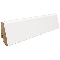 Stecksockelleiste 19x58mm 2,2m weiß Dekor strukturiert Grundierfolie