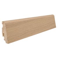 Stecksockelleiste 19x58mm 2,2m Eiche weiß strukturiert furniert geölt