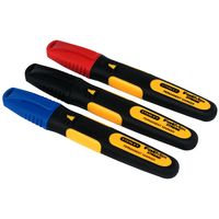 Marker schwarz rot blau fein (3 Stück) Permanent Stanley