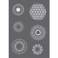 Siebdruck-Schablone Mandala A5 1 Schablone+1 Rakel