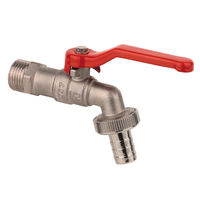 Kugel-Auslaufhahn vernickelt "½""AG x ¾""AG x ½""T Aktion"