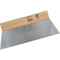 Glättespachtel 300 mm m. lack. Holzgriff Blatt 4 mm dick
