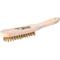 Handdrahtbürste Stahldraht 4-reihig 28cm vermessingt