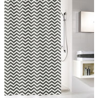 Duschvorhang Zack Schiefer 180x200cm PEVA