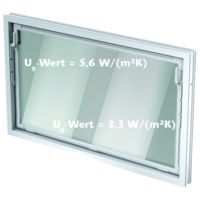 Nebenraum-Kippfenster Isolierverglasung weiß Ug=3,3 in verschiedenen Ausführungen