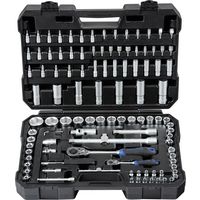 Steckschlüssel-Koffer 1/4+1/2" 108-tlg. 48-Zahnknarre proficraft