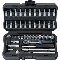Steckschlüssel-Koffer 1/4" 46-tlg. 48-Zahnknarre proficraft
