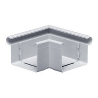 Kastenrinnen-Winkel 90° 81111 Auß.NW68 grau