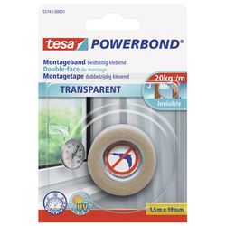 Tesa Montageband Powerbond transparent 19mm beidseitig klebend in verschiedenen Längen