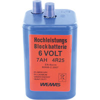 Blockbatterie 6 Volt 7 Ah Zink-Kohle-Batterie