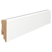 Stecksockelleiste 16x58x2200mm weiß foliert strong matt 9016 ral