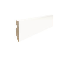 Stecksockelleiste 15x80x2200mm weiß Grundierfolie